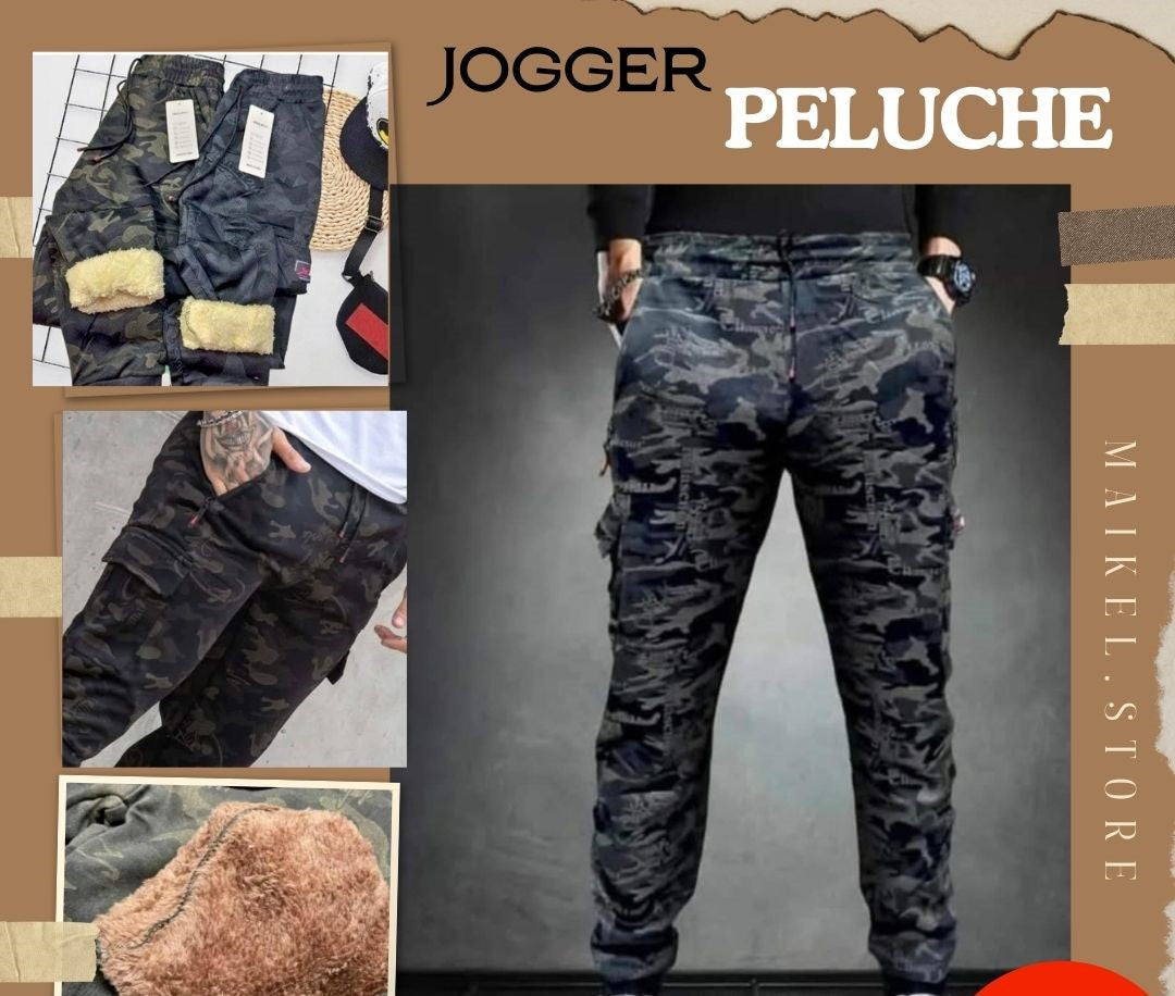 PANTALON JOGUER PELUCHE DE HOMBRE,