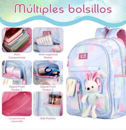 OFERTA MOCHILA CON DIVISIONES CONEJO KAWAI😍