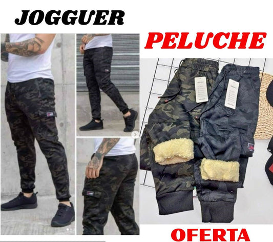 PANTALON JOGUER PELUCHE DE HOMBRE,
